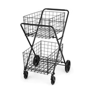 Emajin Foldable Shopping Trolley Cart ST-100L-2T-BK