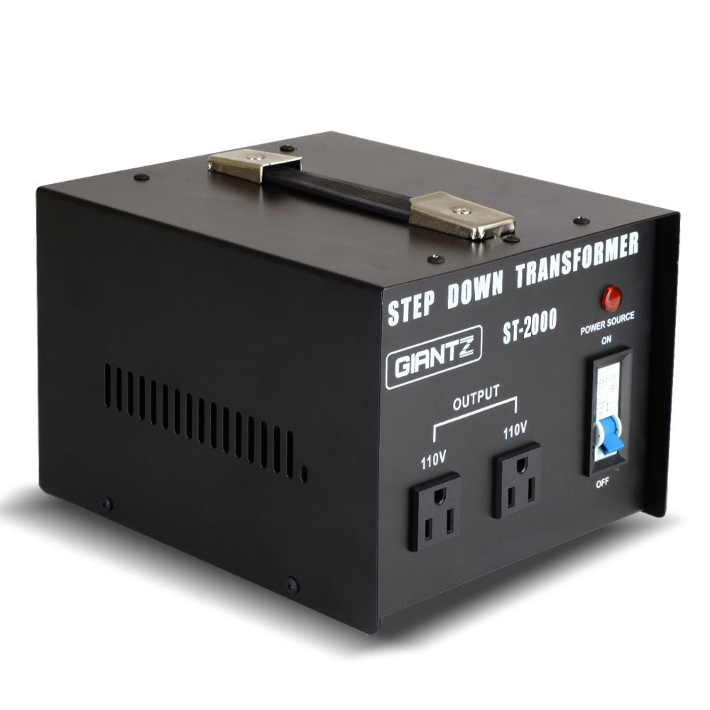 Giantz 2000 Watt Step Down Transformer ST-2000W-BL