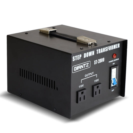 Giantz 2000 Watt Step Down Transformer ST-2000W-BL