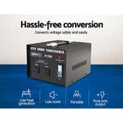 Giantz 2000 Watt Step Down Transformer ST-2000W-BL