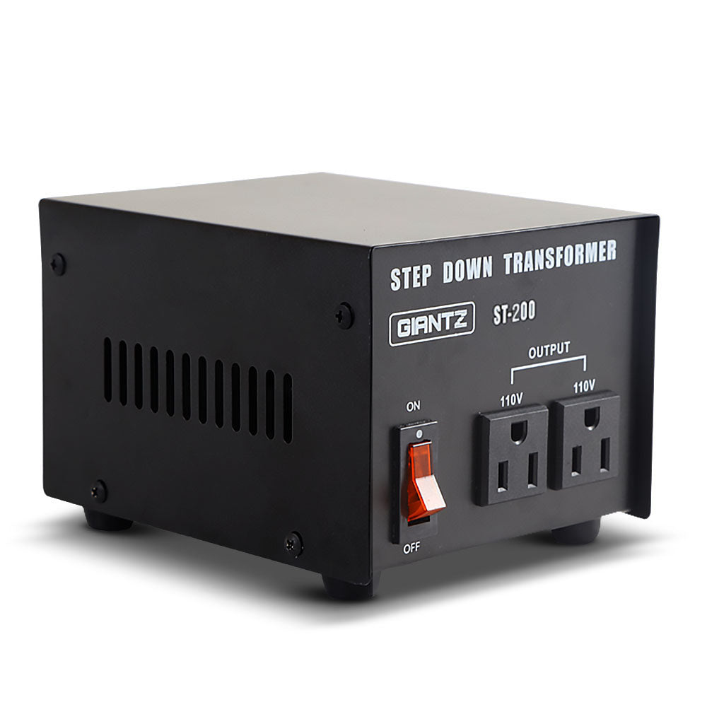 Giantz Step Down Transformer 200W 240V TO 110V Stepdown Voltage Converter AU-US ST-200W-BL