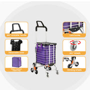 Emajin Shopping Cart Trolley 35L Foldable Climbing Wheels ST-35L-ALU-PU