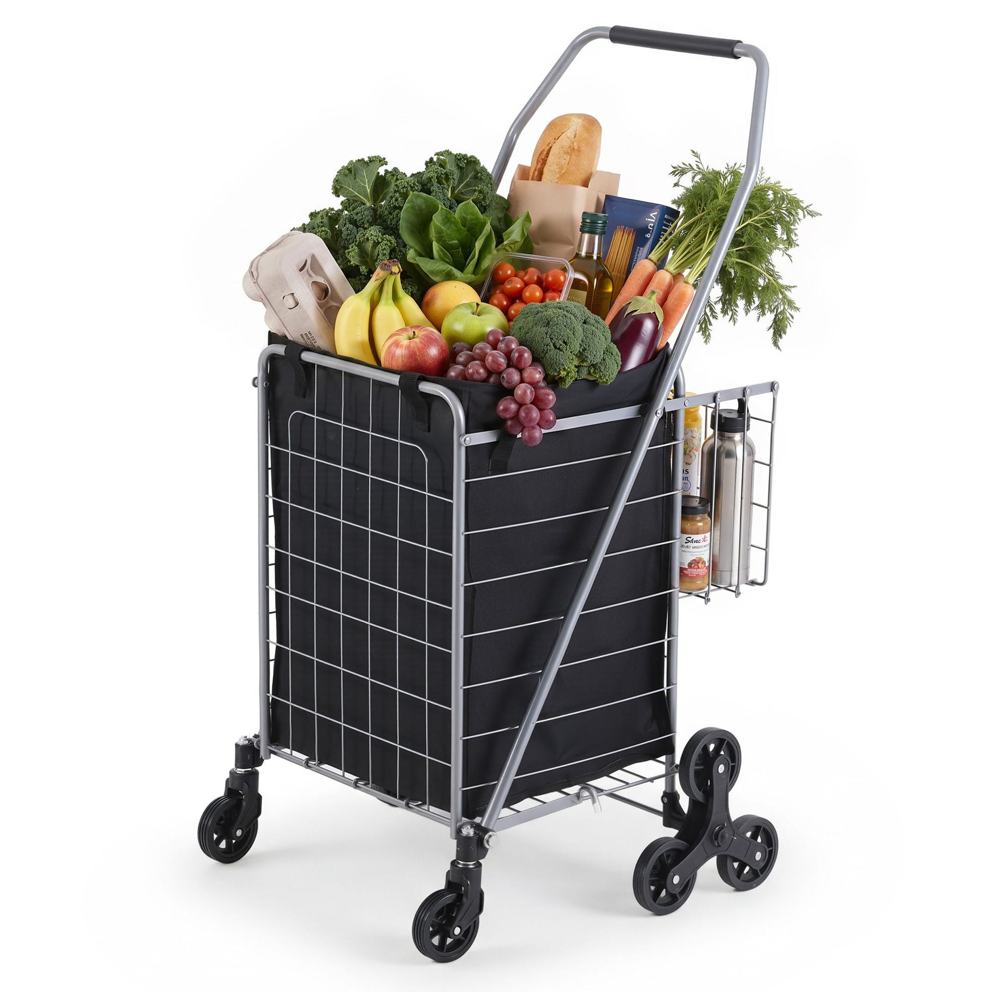 Emajin Shopping Trolley Cart Folding Aluminium Utility Cart Silver ST-45KG-ALU-SR