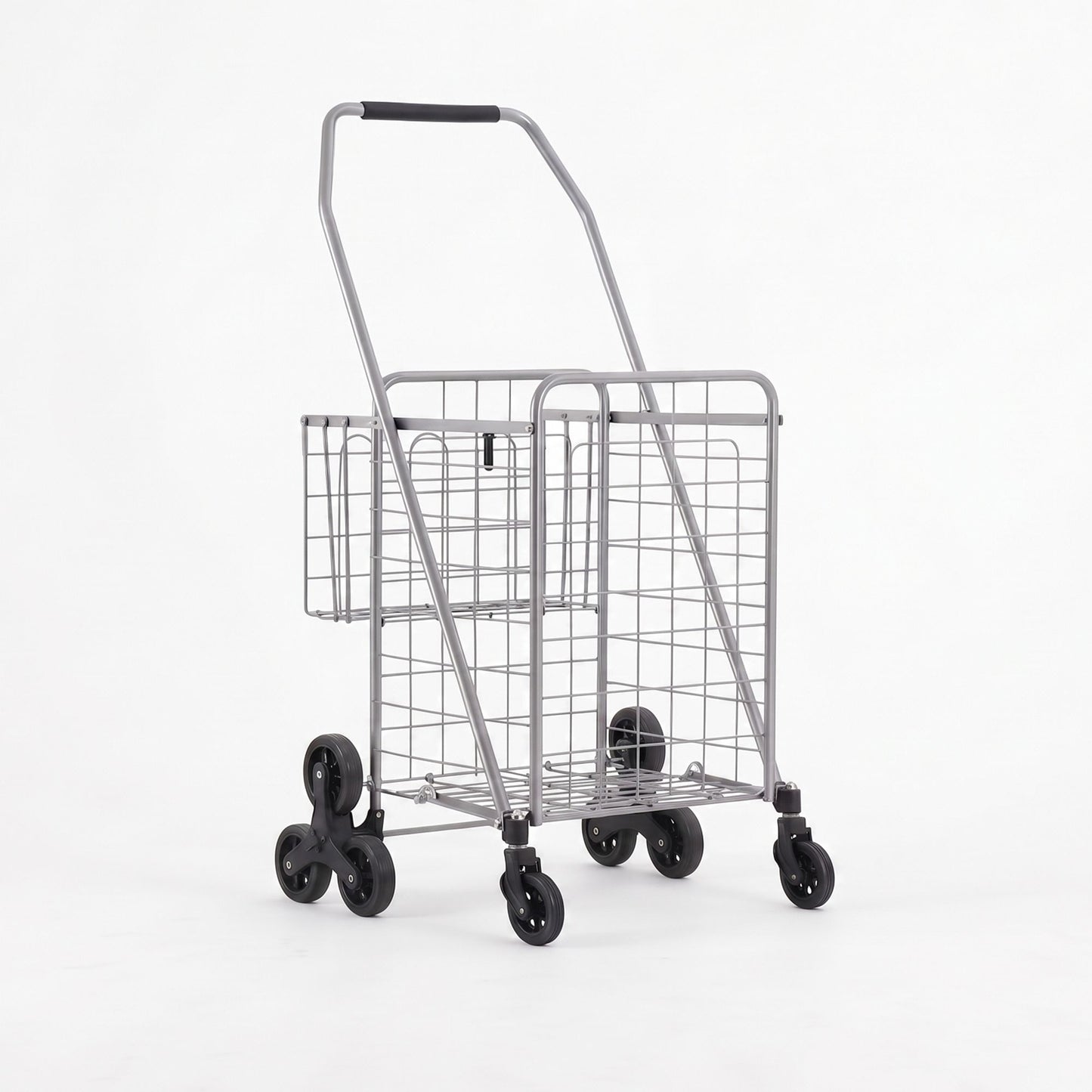 Emajin Shopping Trolley Cart Folding Aluminium Utility Cart Silver ST-45KG-ALU-SR