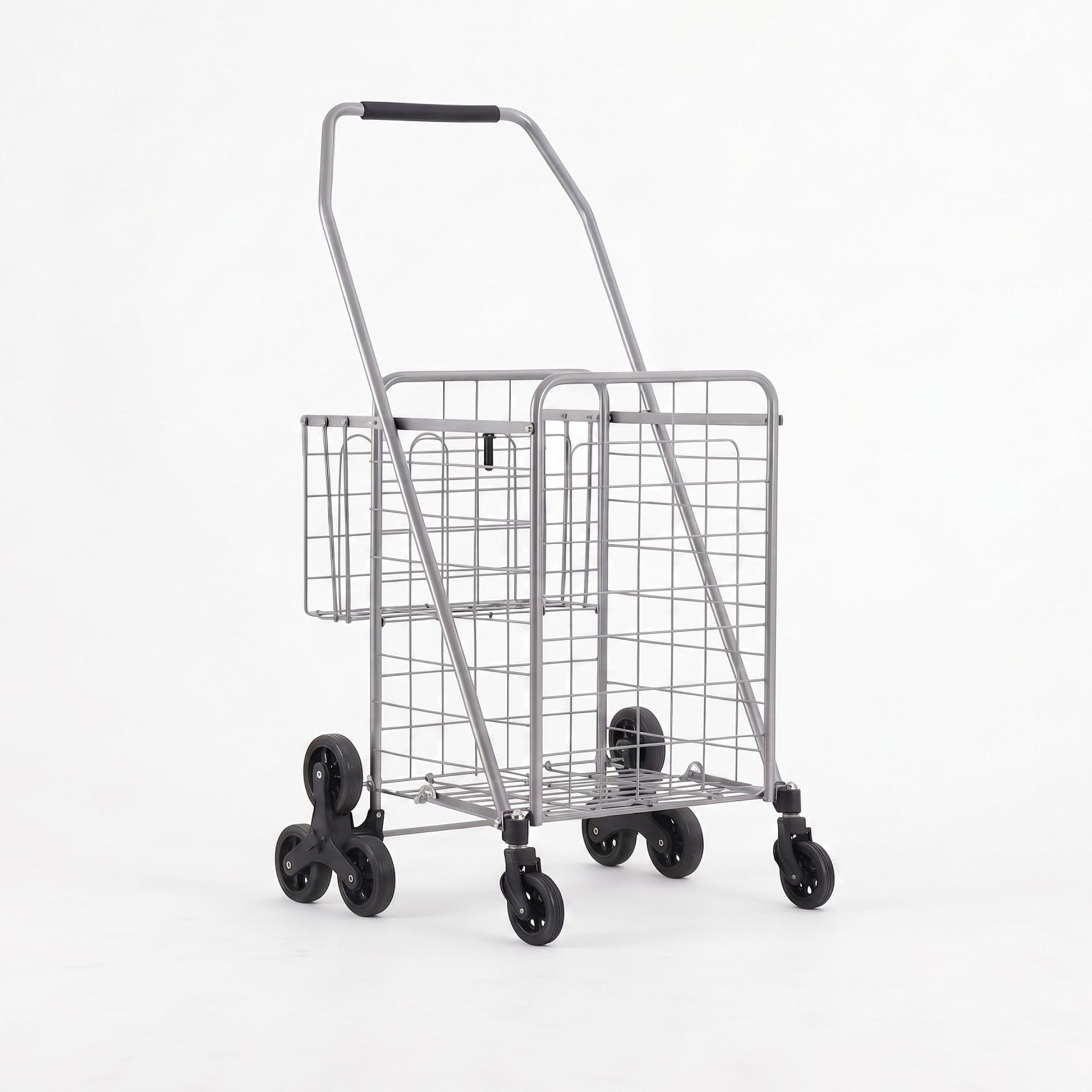 Emajin Shopping Trolley Cart Folding Aluminium Utility Cart Silver ST-45KG-ALU-SR