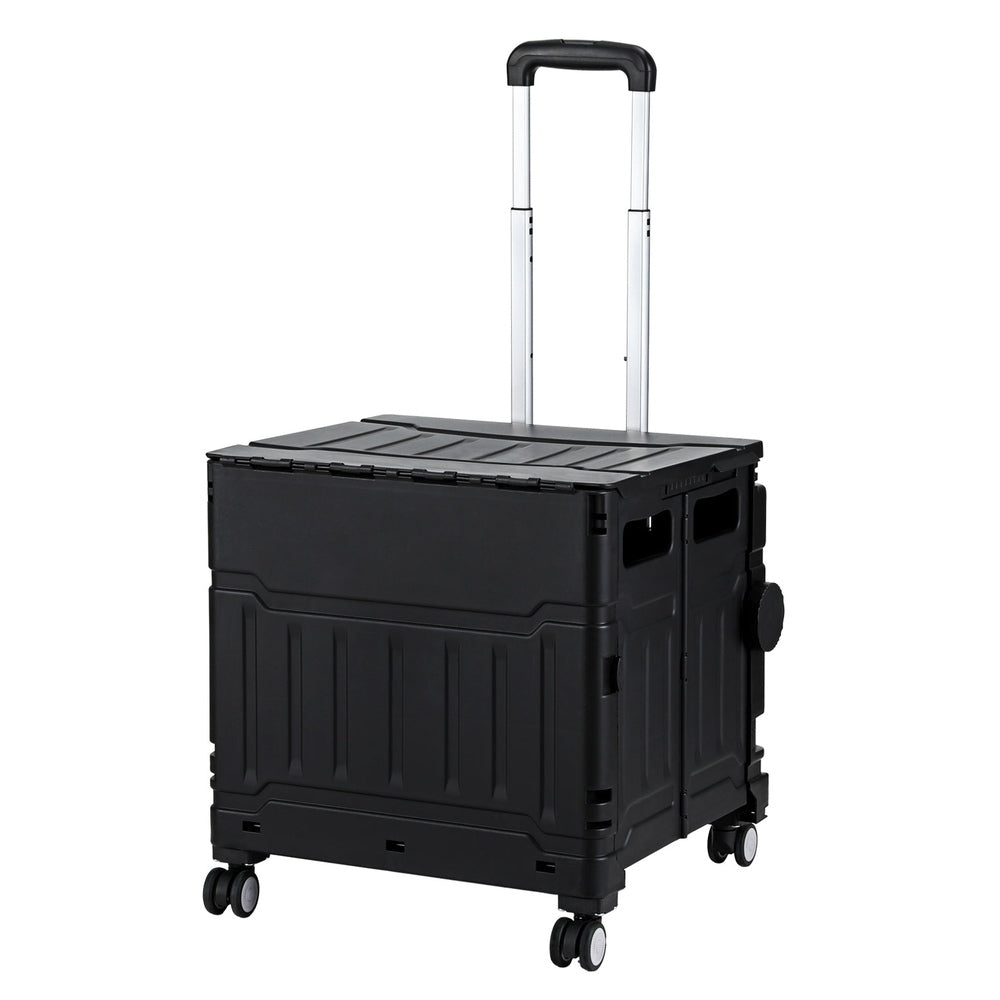 Emajin Shopping Trolley Cart 75L Foldable Black ST-75L-PLA-BK