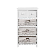 Artiss 2 Chest of Drawers with 3 Baskets - ELIOT ST-CAB-2D-3B-WH