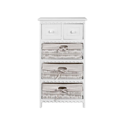 Artiss 2 Chest of Drawers with 3 Baskets - ELIOT ST-CAB-2D-3B-WH