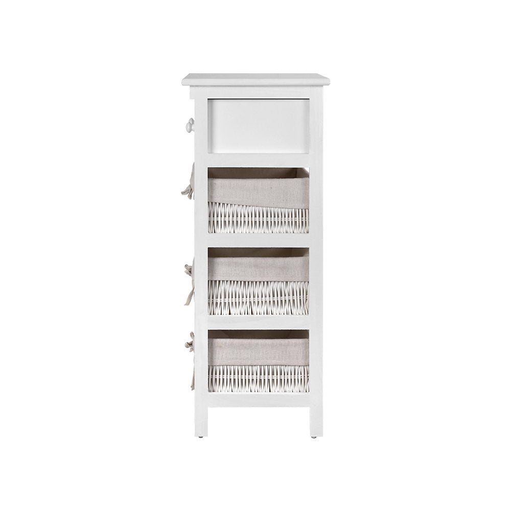 Artiss 2 Chest of Drawers with 3 Baskets - ELIOT ST-CAB-2D-3B-WH