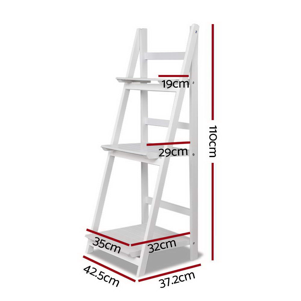 Artiss Bookshelf Corner Shelf 3 Tiers - ZANE White ST-CAB-SHELF-3T-WH
