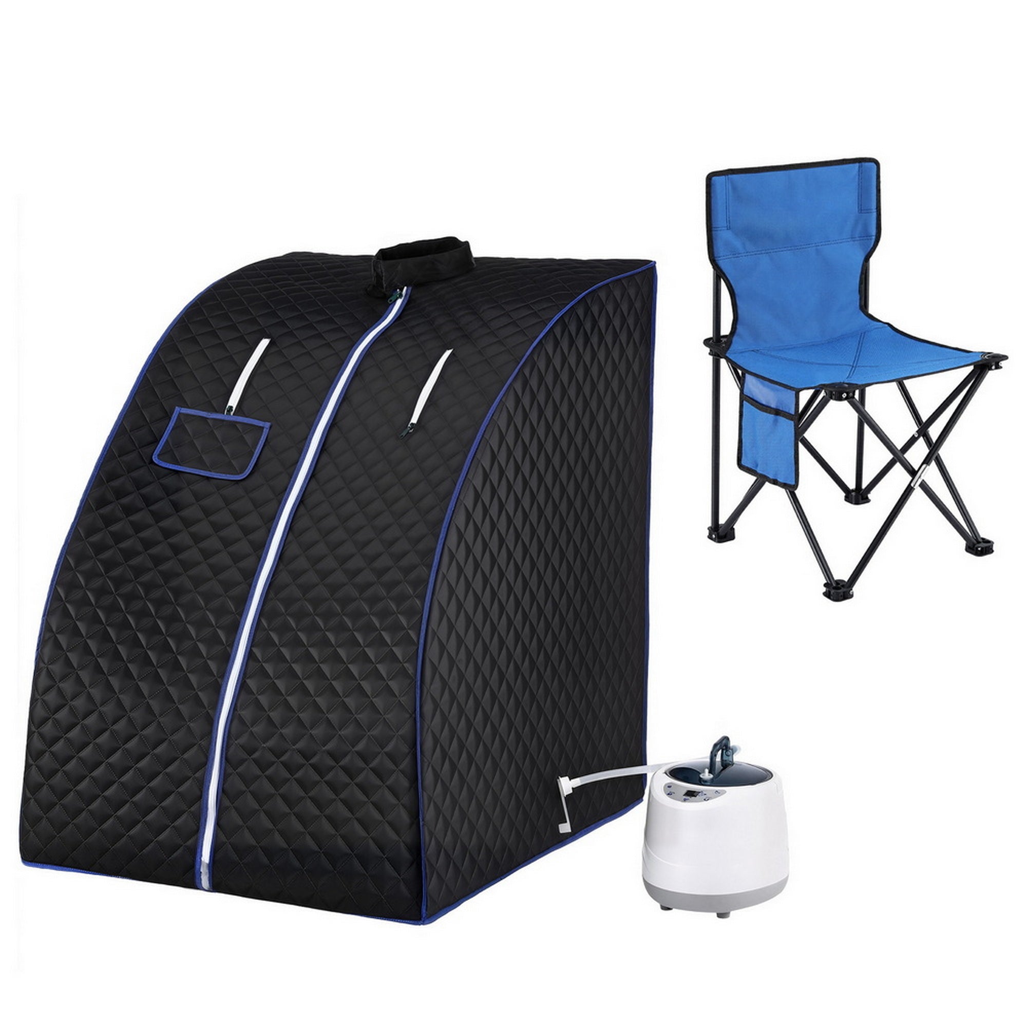 Devanti Portable Steam Sauna Tent 1000W 2L Steamer Pot Personal Home SPA Timer ST-SAU-2L-100-GY