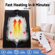 Devanti Portable Steam Sauna Tent 1000W 2L Steamer Pot Personal Home SPA Timer ST-SAU-2L-100-GY