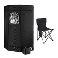 Devanti Portable Steam Sauna Tent 1000W 3L Steamer Pot Full Body Home SPA Timer ST-SAU-3L-180-BK