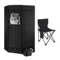 Devanti Portable Steam Sauna Tent 1000W 3L Steamer Pot Full Body Home SPA Timer ST-SAU-3L-180-BK