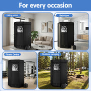 Devanti Portable Steam Sauna Tent 1000W 3L Steamer Pot Full Body Home SPA Timer ST-SAU-3L-180-BK