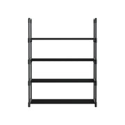 Artiss Shoe Rack Cabinet Stackable 4-tier 12 Pairs Black STACK-SHOE-03-BK