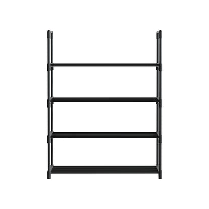 Artiss Shoe Rack Cabinet Stackable 4-tier 12 Pairs Black STACK-SHOE-03-BK