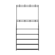 Artiss Shoe Rack Hall Tree 16 Pairs Black STACK-SHOE-05-BK