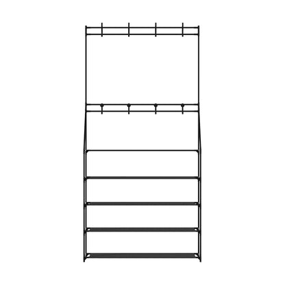 Artiss Shoe Rack Hall Tree 16 Pairs Black STACK-SHOE-05-BK