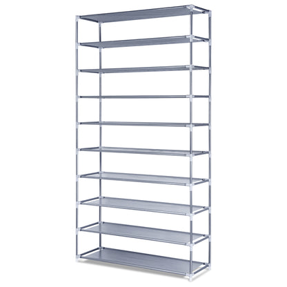 Artiss Shoe Rack Cabinet Stackable 10-Tier Grey STACK-SHOE-SR-02