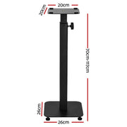 Alpha Speaker Stand 70-117cm Adjustable Height 2pcs STAND-SPEAKER-B-H117-BK2