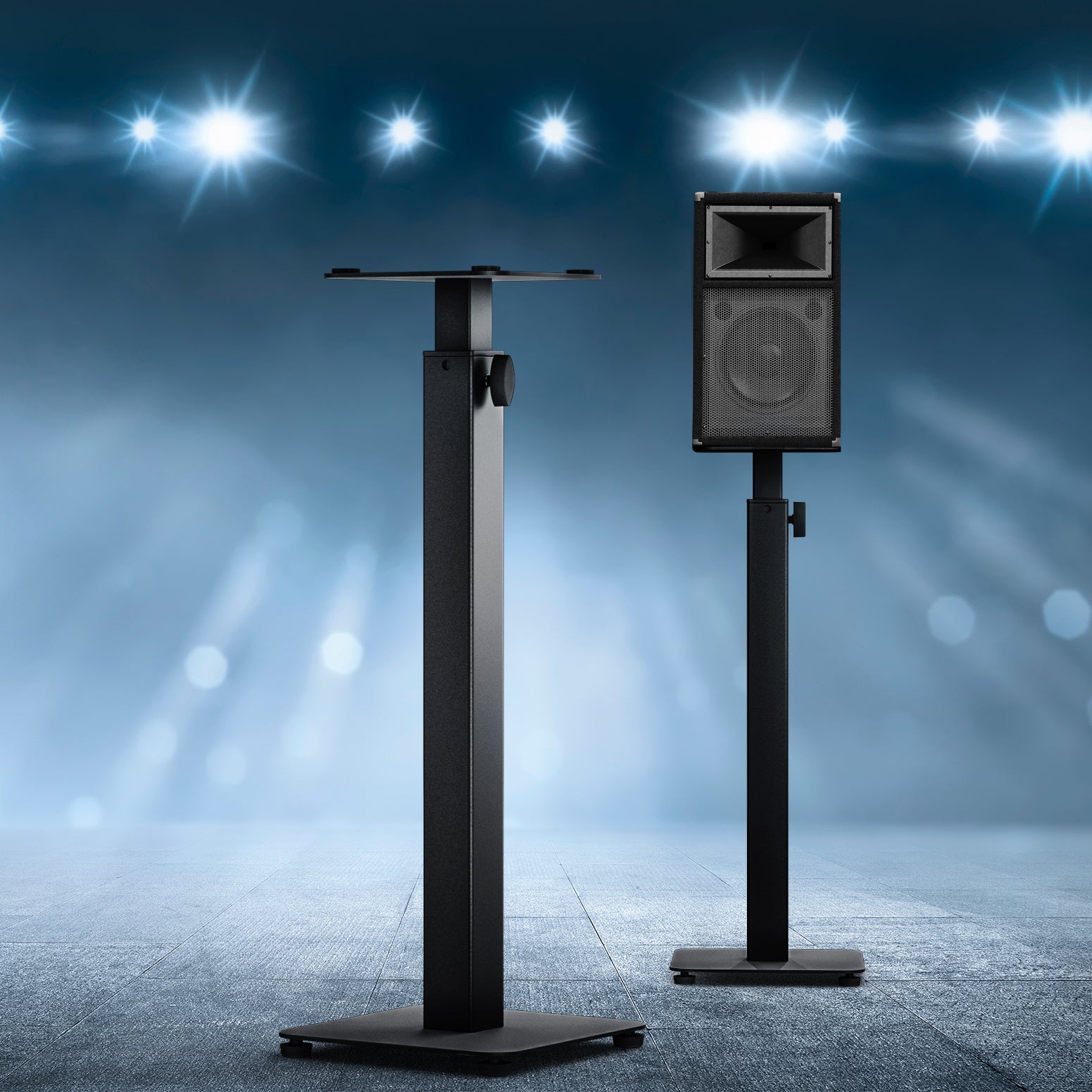 Alpha Speaker Stand 70-117cm Adjustable Height 2pcs STAND-SPEAKER-B-H117-BK2