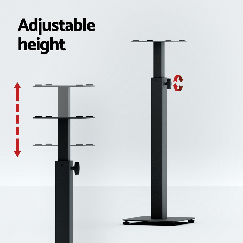 Alpha Speaker Stand 70-117cm Adjustable Height 2pcs STAND-SPEAKER-B-H117-BK2