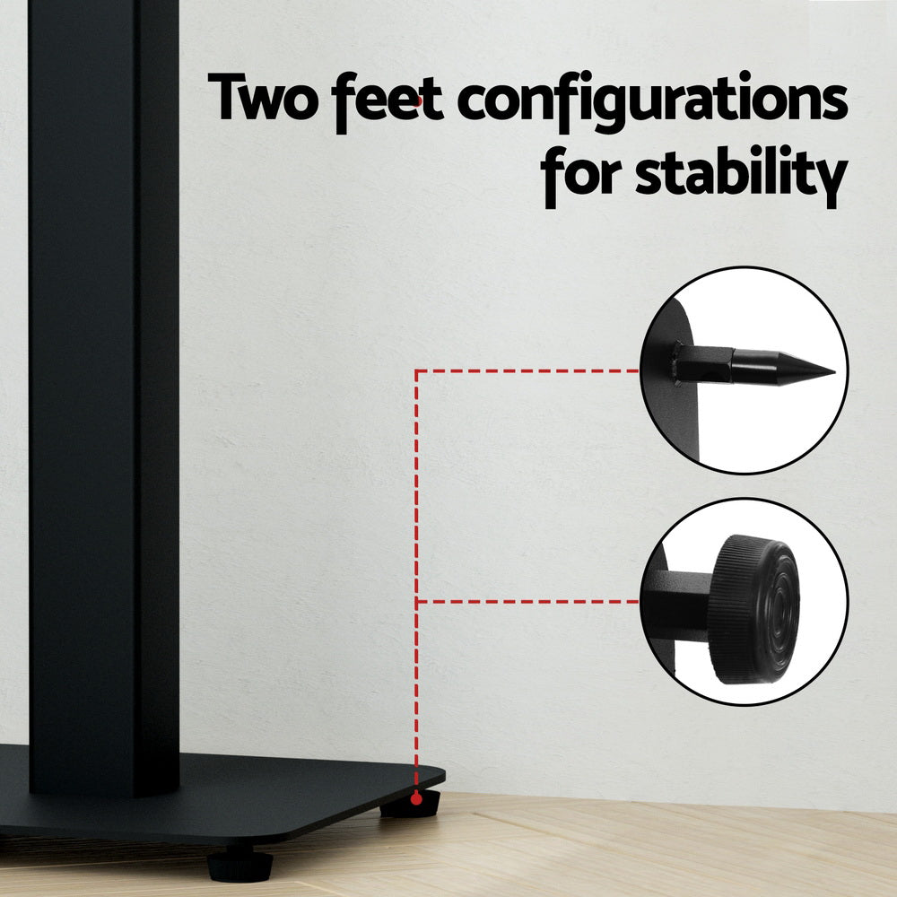 Alpha Speaker Stand 70-117cm Adjustable Height 2pcs STAND-SPEAKER-B-H117-BK2
