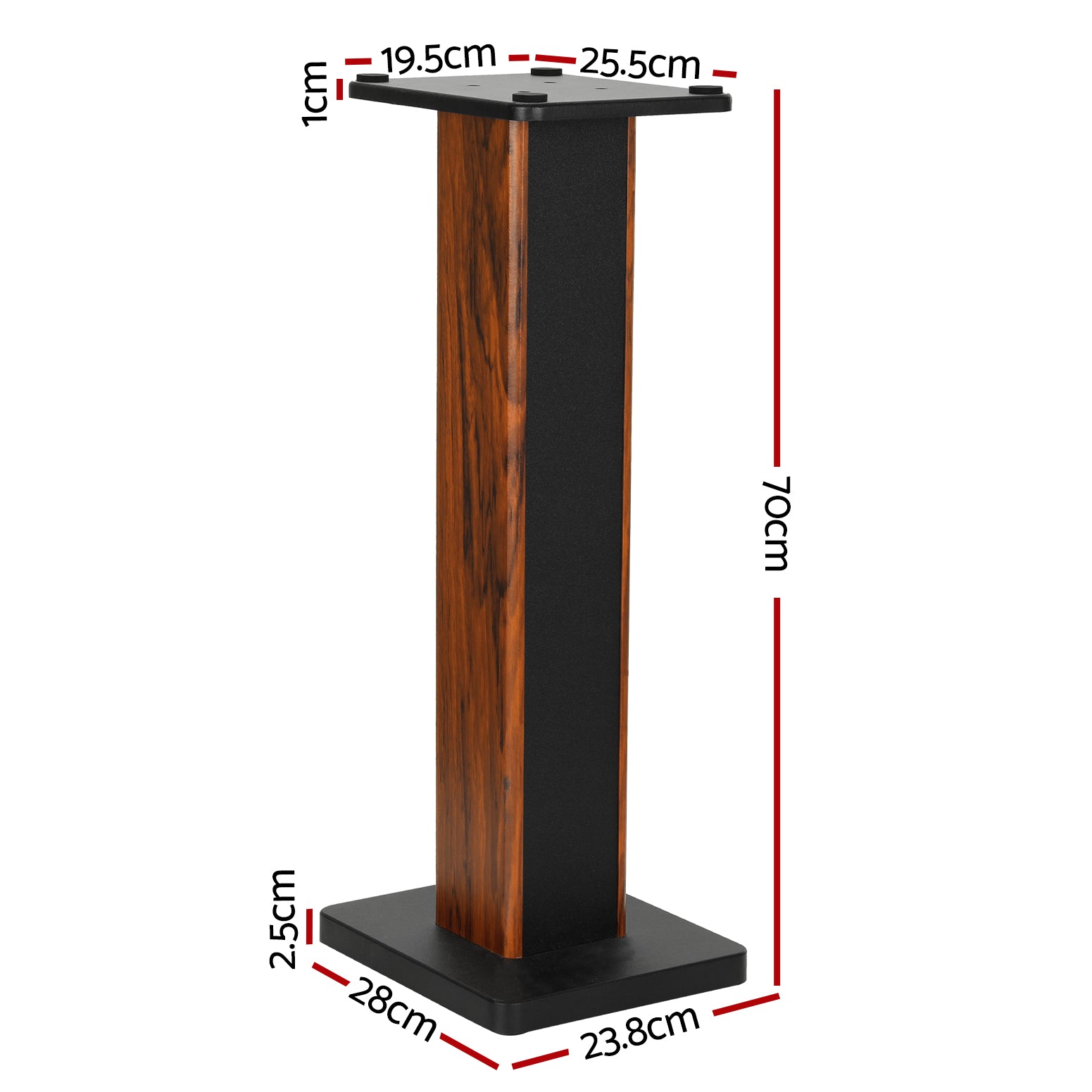 Alpha Speaker Stand 70cm 2pcs STAND-SPEAKER-B-H70-WD2