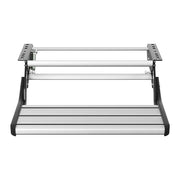 Weisshorn Manual Pull Out Caravan Step Folding RV Entry Stair 200KG Capacity Non-Slip Aluminium STEP-CV-1S-FOLD-SI