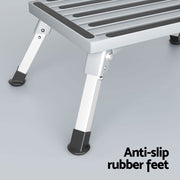 Weisshorn Caravan Step Folding Aluminium Step Ladder Stool STEP-CV-1S-STOOL-SI