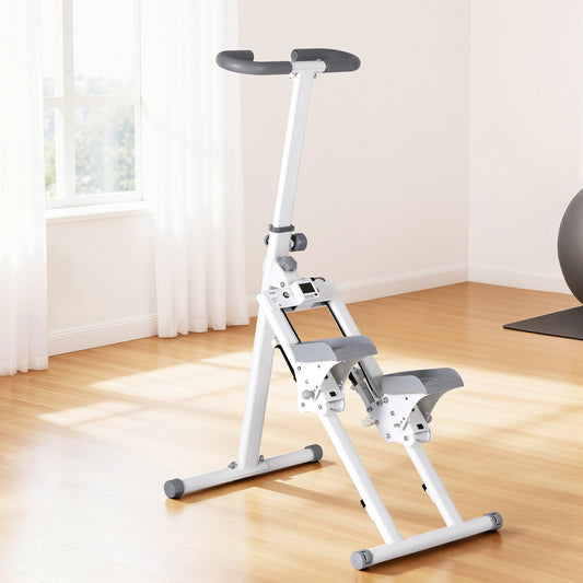 Everfit Step Machine Stair Climber for Home Gym Exercise Foldable LED Display Adjustable Handlebar STEPPER-TD04-WH