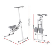 Everfit Step Machine Stair Climber for Home Gym Exercise Foldable LED Display Adjustable Handlebar STEPPER-TD04-WH