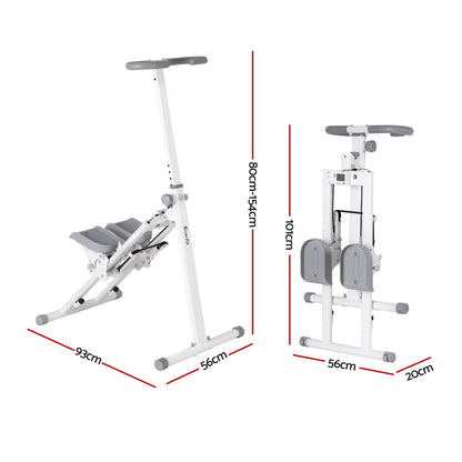 Everfit Step Machine Stair Climber for Home Gym Exercise Foldable LED Display Adjustable Handlebar STEPPER-TD04-WH