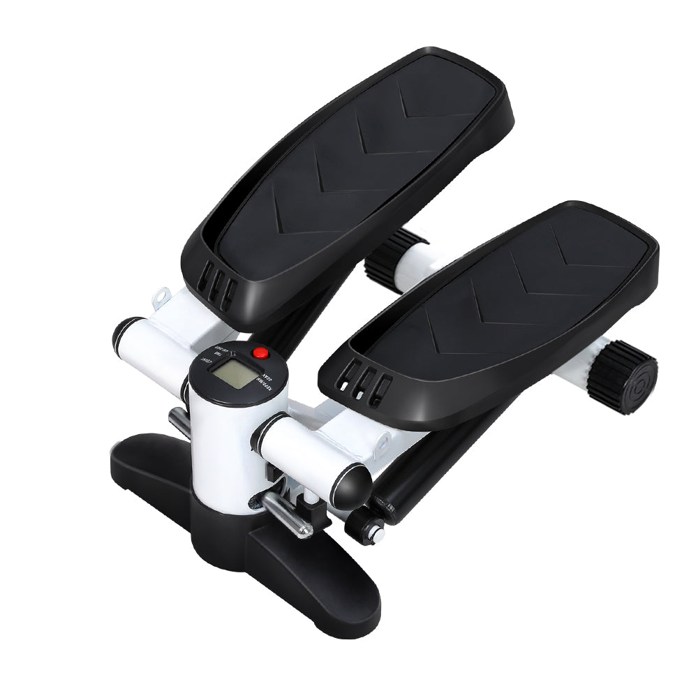 Everfit Mini Stepper with Resistance Rope Aerobic Trainer 150KG White STEPPER-TH-WH-BK