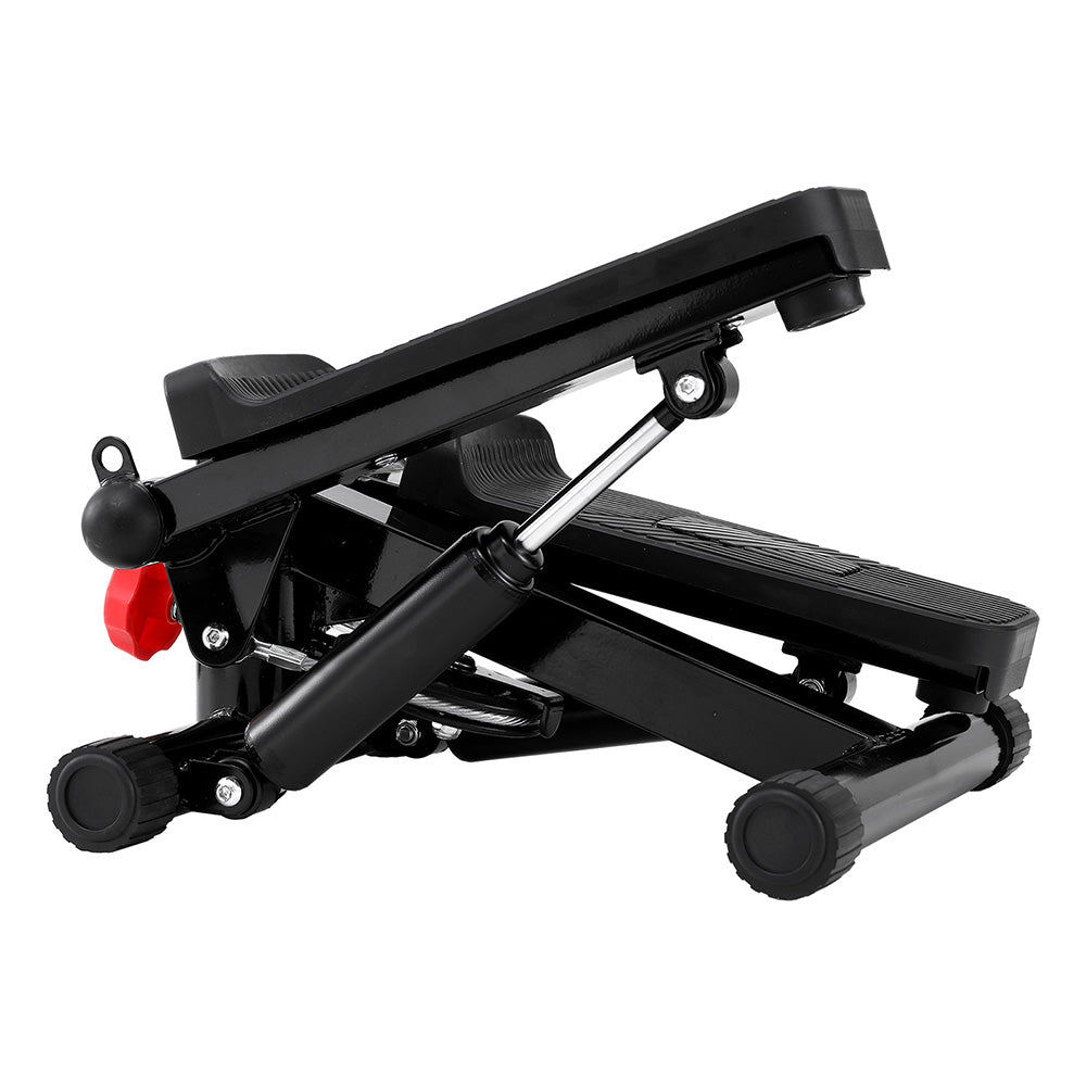 Everfit Mini Stepper with Resistance Rope Aerobic for Exercise Compact Home Workout Black STEPPER-YG-RD-BK