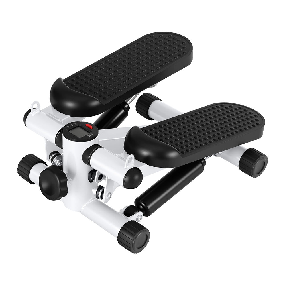 Everfit Mini Stepper with Resistance Rope Aerobic for Exercise Compact Home Workout White STEPPER-YG-WH-BK