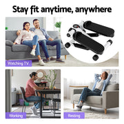 Everfit Mini Stepper with Resistance Rope Aerobic for Exercise Compact Home Workout White STEPPER-YG-WH-BK