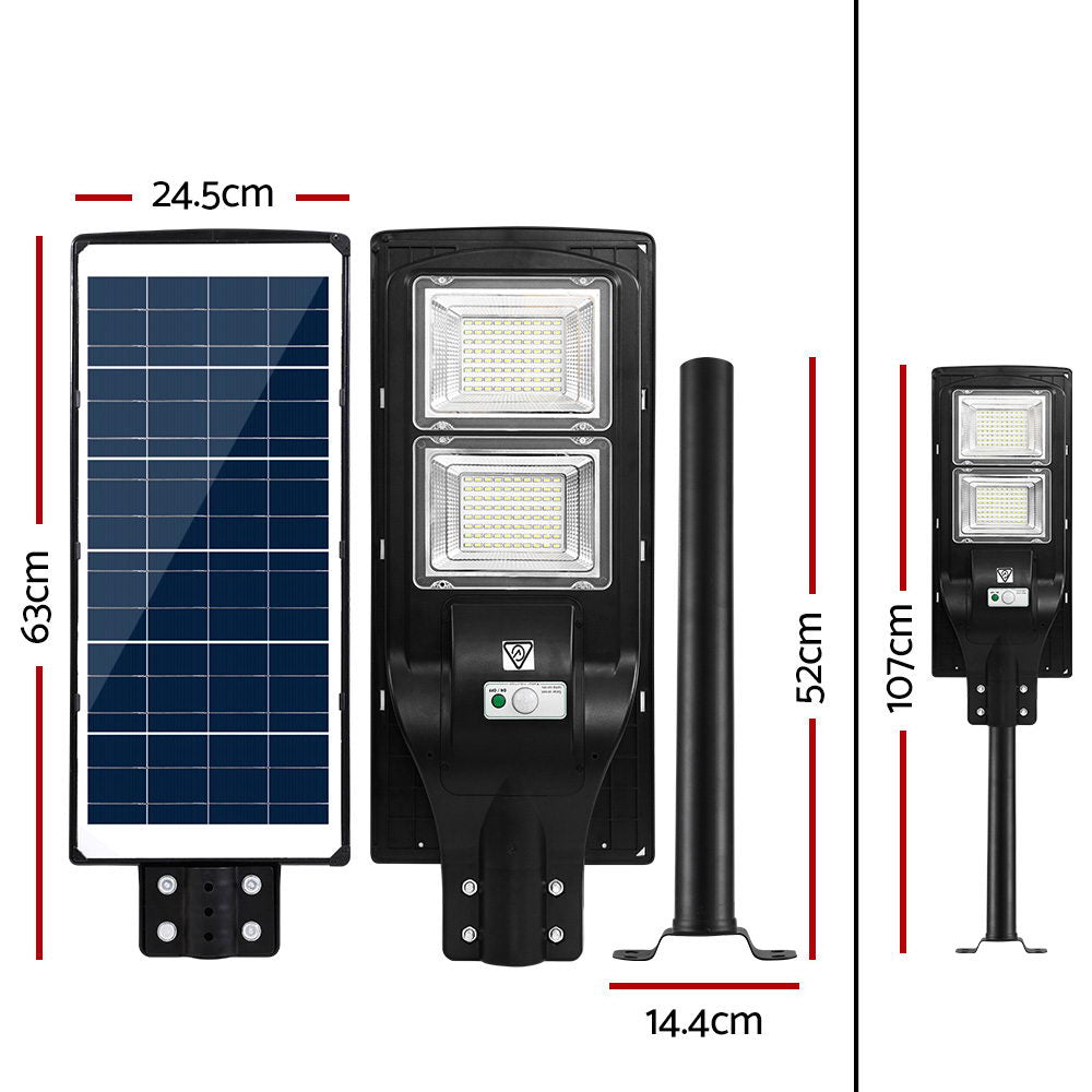 Leier 160 LED Solar Street Light 120W Flood Motion Sensor Remote Outdoor Wall Lamp STL-OP-120W
