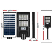 Leier 160 LED Solar Street Light Flood Motion Sensor Remote STL-OP-160-B
