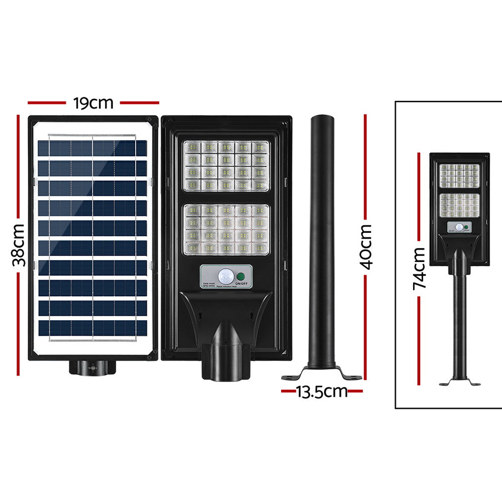 Leier 160 LED Solar Street Light Flood Motion Sensor Remote STL-OP-160-B