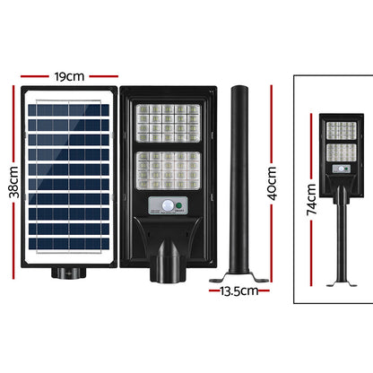 Leier 160 LED Solar Street Light Flood Motion Sensor Remote STL-OP-160-B