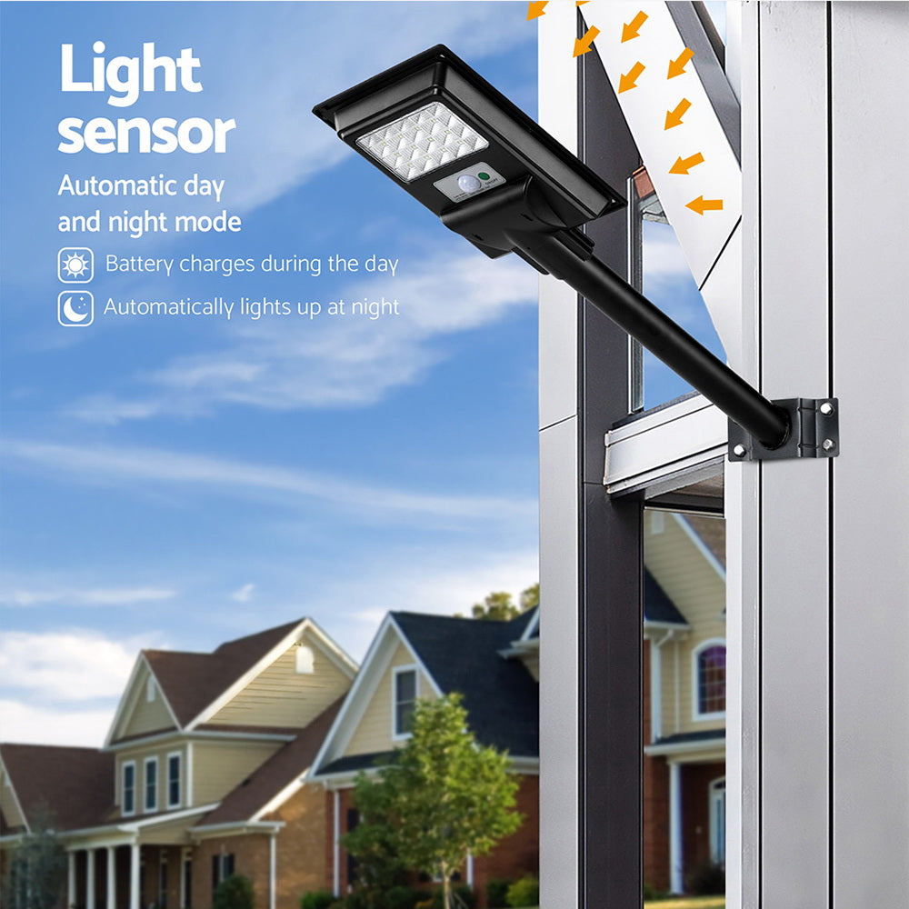 Leier 80 LED Solar Street Light Flood Motion Sensor Remote STL-OP-80-B