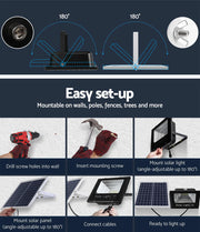 Leier 80 LED Solar Street Light 60W Flood Motion Sensor Remote Outdoor Wall Lamp STL-SP-60W