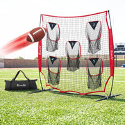 Everfit 1.8m Football Training Net 5 Target Portable Soccer Goal Nets Rebounder STN-5P-RD