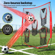 Everfit 1.8m Football Training Net 5 Target Portable Soccer Goal Nets Rebounder STN-5P-RD