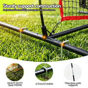 Everfit 1.8m Football Training Net 5 Target Portable Soccer Goal Nets Rebounder STN-5P-RD
