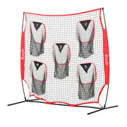 Everfit 1.8m Football Training Net 5 Target Portable Soccer Goal Nets Rebounder STN-5P-RD