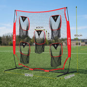 Everfit 1.8m Football Training Net 5 Target Portable Soccer Goal Nets Rebounder STN-5P-RD