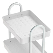 Artiss Storage Trolley Kitchen Cart 3 Tiers Rack Shelf Organiser Wheels White STR-3T-80-WH
